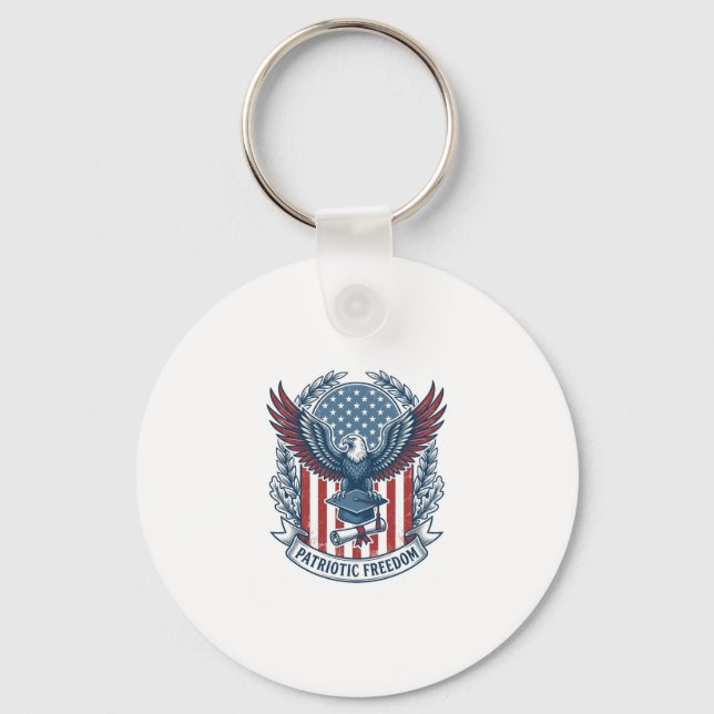 Patriotisk examens Vector Graphic T-shirt Nyckelring (Framsida)