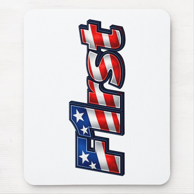 Patriotisk F1rst Flagga Design Musmatta (Framsidan)