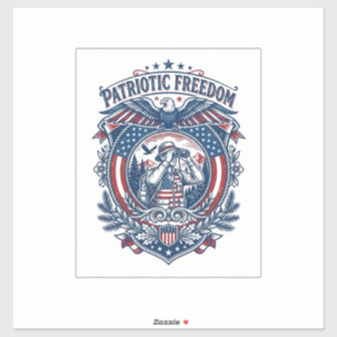 Patriotisk Fågelskådare Vektor Grafisk T-Shirt (2) Klistermärken