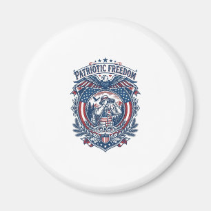 Patriotisk Fågelskådare Vektor Grafisk T-Shirt (2) Magnet