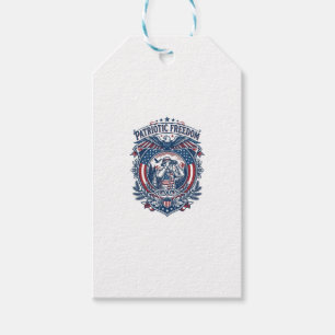 Patriotisk Fågelskådare Vektor Grafisk T-Shirt (2) Presentetikett