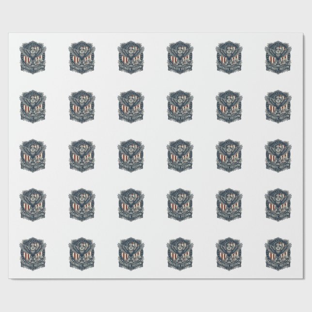 Patriotisk Fågelskådare Vektorgrafik T-Shirt Presentpapper (Platt)