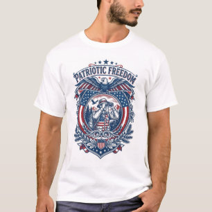 Patriotisk Fågelskådare Vektorgrafisk T-Shirt (2)