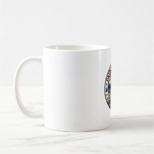 Patriotisk Farbror Sam Katt Retro Solnedgång T-Shi Kaffemugg