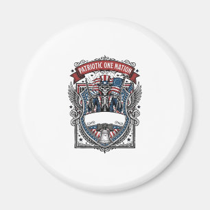 Patriotisk Farbror Sam Skelett Mörk Patriot Skelet Magnet