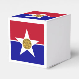 Patriotisk favör med Flagga Dallas Presentaskar