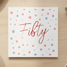 Patriotisk femtioårs födelsedagspapper servett