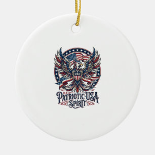 Patriotisk Fenix Hybrid Patriot Djurljud Patriotis Julgransprydnad Keramik