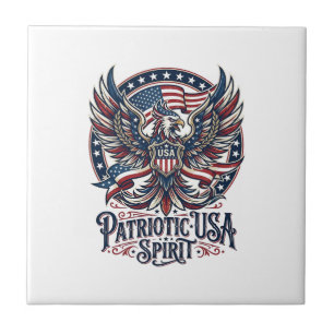 Patriotisk Fenix Hybrid Patriot Djurljud Patriotis Kakelplatta