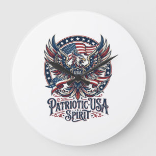 Patriotisk Fenix Hybrid Patriot Djurljud Patriotis Stor Klocka
