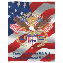 Patriotisk filt 30" x40" 50" x60" 60" x80 ",