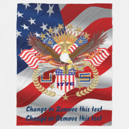 Patriotisk filt 30" x40" 50" x60" 60" x80 ",