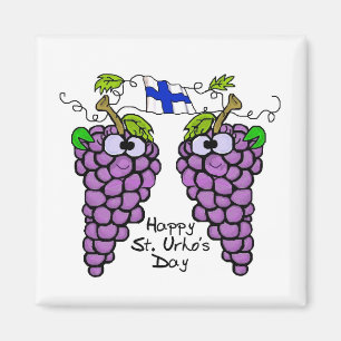 Patriotisk finlandssvensk druvamagnet magnet