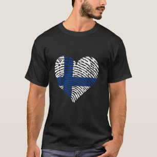 Patriotisk finne Finland Hjärta Finsk Rötter Finsk T Shirt