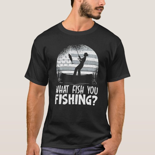 Patriotisk Fiske Fiskare Båt T Shirt (Framsida)