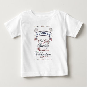 Patriotisk fjärde juli återföreningsdesign t shirt