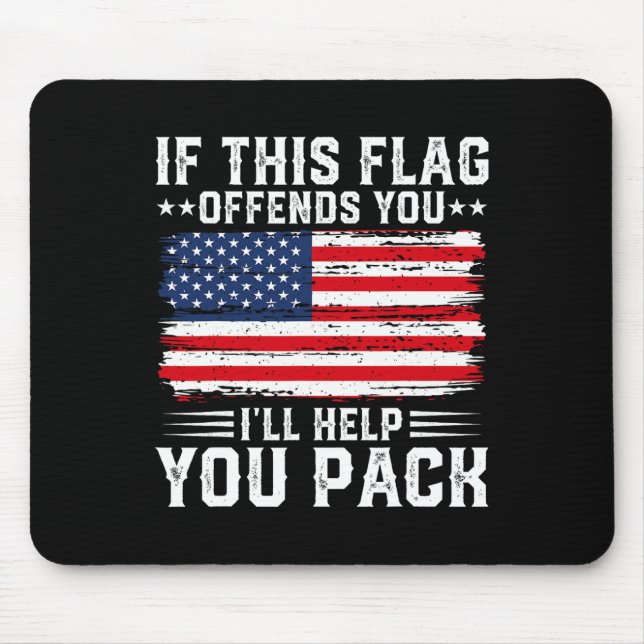 Patriotisk fjärde juli-butik Om detta förolämpar d Musmatta (Framsidan)