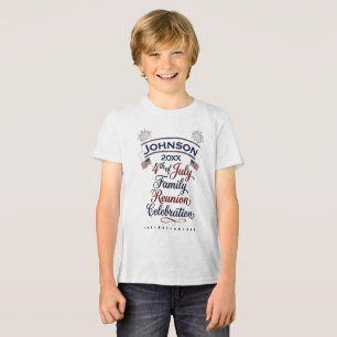 Patriotisk fjärde juli familje firande design t shirt