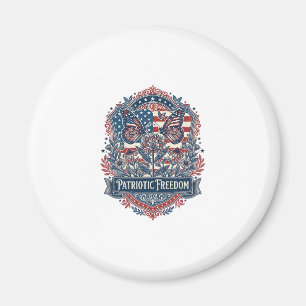 Patriotisk fjärilsträdgård vektor grafisk t-shirt_ magnet