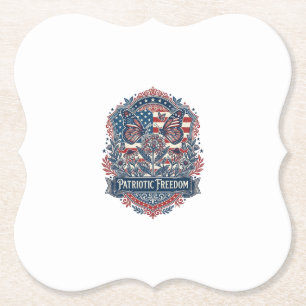 Patriotisk fjärilsträdgård vektor grafisk t-shirt_ underlägg papper