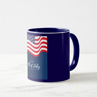 Patriotisk flagg-kopp för 4 juli  mugg