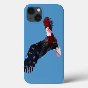 Patriotisk Flagg med Vitfiskad Örn iPad Air-fodral