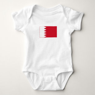 Patriotisk flagga av Bahrain Baby Body T Shirt
