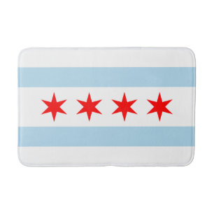 Patriotisk flagga av Chicago Badrumsmatta