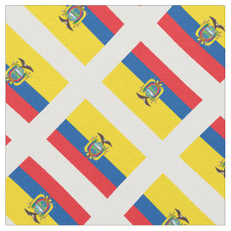Patriotisk: Flagga av Ecuador Print Tyg