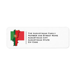 Patriotisk FLAGGA AV PORTUGAL Returadress Returadress Etikett