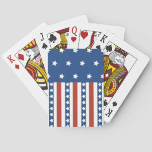 Patriotisk flagga för stjärnarandfrihet 4th Juli Kortlek