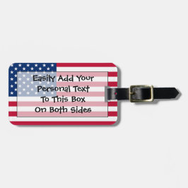 Patriotisk Flagga för United Stater Easy ID Bagagebricka