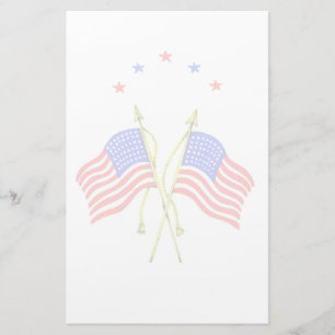 Patriotisk flaggabrevpapper för vintage brevpapper