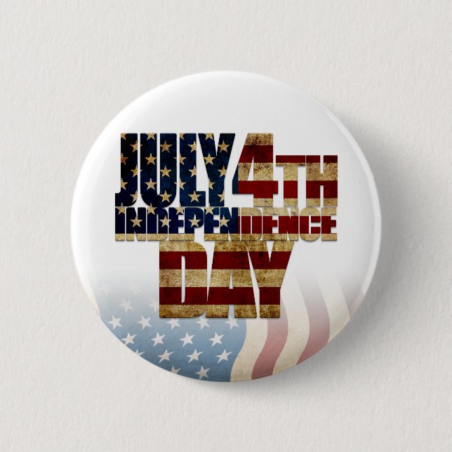 Patriotisk flaggdesign för 4 juli knapp (Framsida)