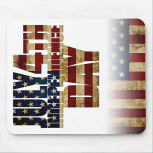 Patriotisk flaggdesign för 4 juli musmatta