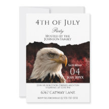 Patriotisk flaggsköldpadda 4:e juli festinbjudan