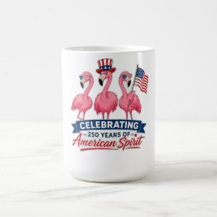 Patriotisk Flamingo 250 År Amerikansk Ande 2026 Kaffemugg