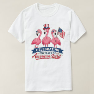 Patriotisk Flamingo 250 År Amerikansk Ande 2026 T Shirt