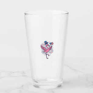 Patriotisk Flamingo Fyrverkerier Vector Design_1 Glaskopp