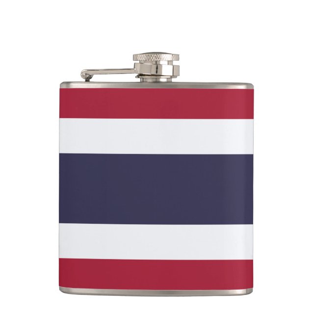Patriotisk flaska med Thailands flagga Fickplunta (Framsidan)