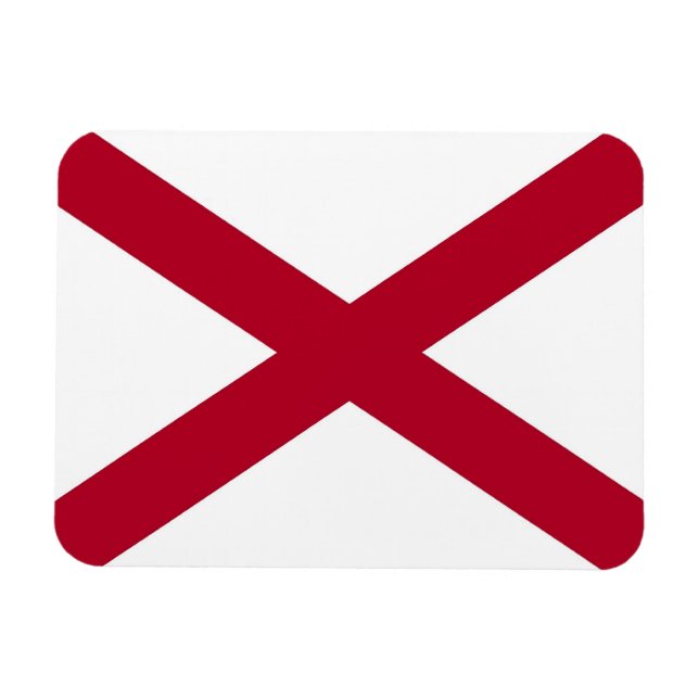 Patriotisk flexibel fotomagnet med Alabama flagga Magnet (Horisontell)