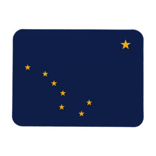 Patriotisk flexibel fotomagnet med Alaska flagga Magnet