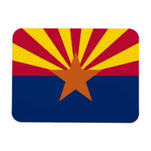 Patriotisk flexibel fotomagnet med Arizona flagga Magnet