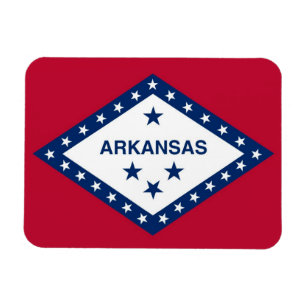 Patriotisk flexibel fotomagnet med Arkansas flagga Magnet