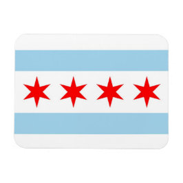 Patriotisk flexibel magnet med Chicago City flagga