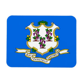 Patriotisk flexibel magnet med Connecticut flagga