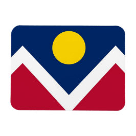 Patriotisk flexibel magnet med Denver City flagga