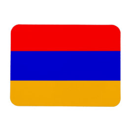 Patriotisk flexibel magnet med flagga av Armenien