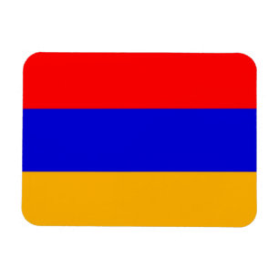 Patriotisk flexibel magnet med flagga av Armenien