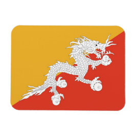 Patriotisk flexibel magnet med flagga av Bhutan